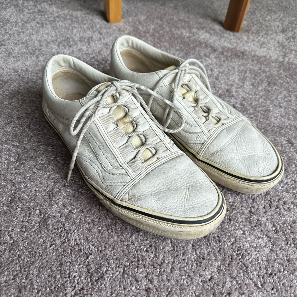 Vans Sk8-low Tumbled Leather, White